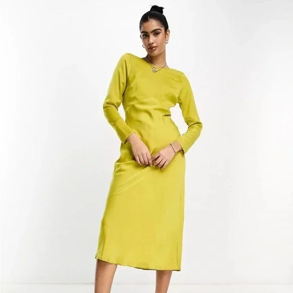 ASOS | Dresses | Asos Satin Long Sleeve Midi Dress With Drawstring Back 4 | Poshmark ASOS | Dresses | Asos Satin Long Sleeve Midi Dress With Drawstring Back 4 | Poshmark